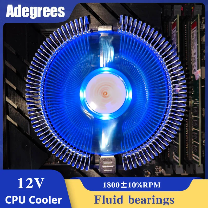 CPU-Kühler Desktop-Computer LED Aluminium-Kühlkörper PC-Kühler für Intel LGA 775 1150 1155 1156 1700 am3 am4 Lüfter