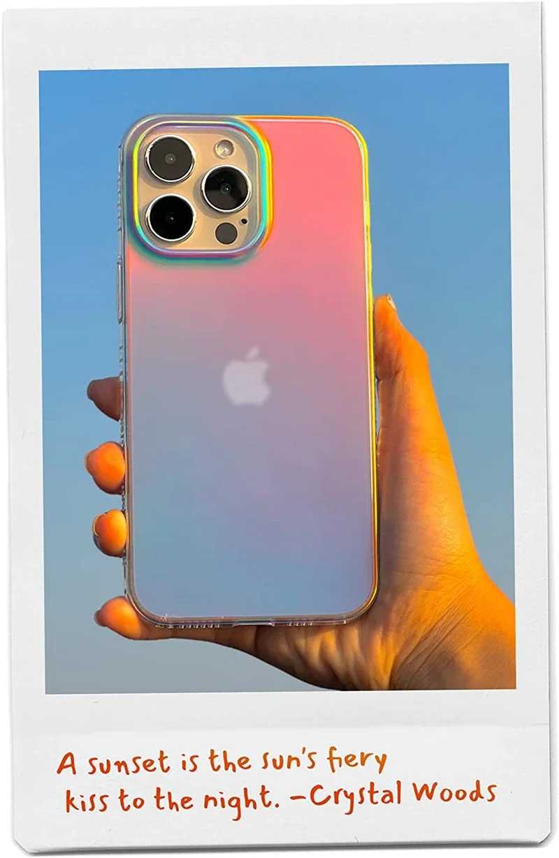 Rainbow Iridescent Laser Gradient Case for IPhone 15 14 13 12 11 Pro Max Plus XS XR X for IPhone15 15Pro 14Pro Shockproof Cover