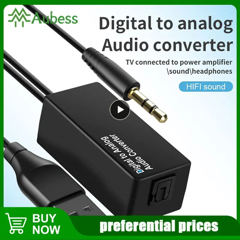 Audio Adapter Plug And Play Wear-resistant Resistant To Bending Dac Digital To Coaxial Analog D15 Audio Converter 3.5mm Jack