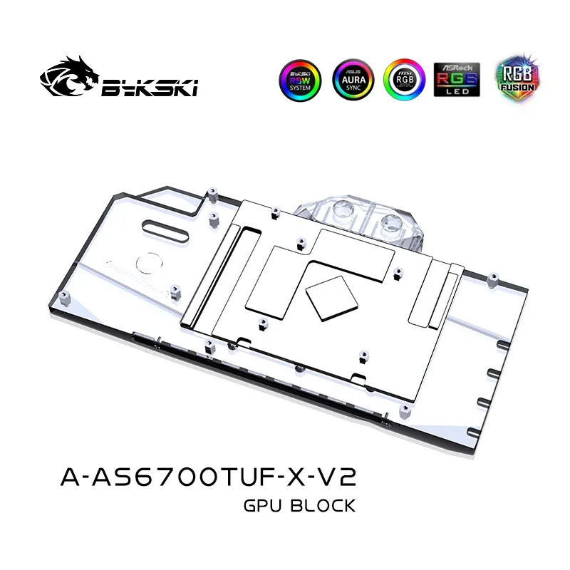 Bykski A-AS6700TUF-X GPU Block für ASUS ROG STRIX Radeon RX6700XT OC Edition/ ASUS TUF RX6700XT-O12G-GAMING Grafikkarte