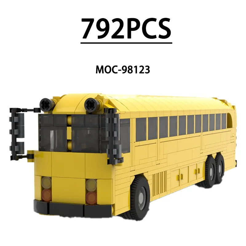 

MOC-98123 Building Block City Traffic Bus Car Model Display 792Pieces Children Educational Birthday Christmas New Year Toys Gift
