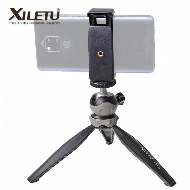 Xiletu-trípode de escritorio para XS-20, Mini trípode ultraligero, soporte para teléfono móvil, herramientas auxiliares de fotografía en vivo