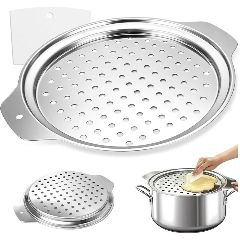 YANA50I Dishwasher Safe Stainless Steel Spaetzle Sieve/Press-Alternative To The Spaetzle Board With Scraper-Fits 24-28 Cm Pots