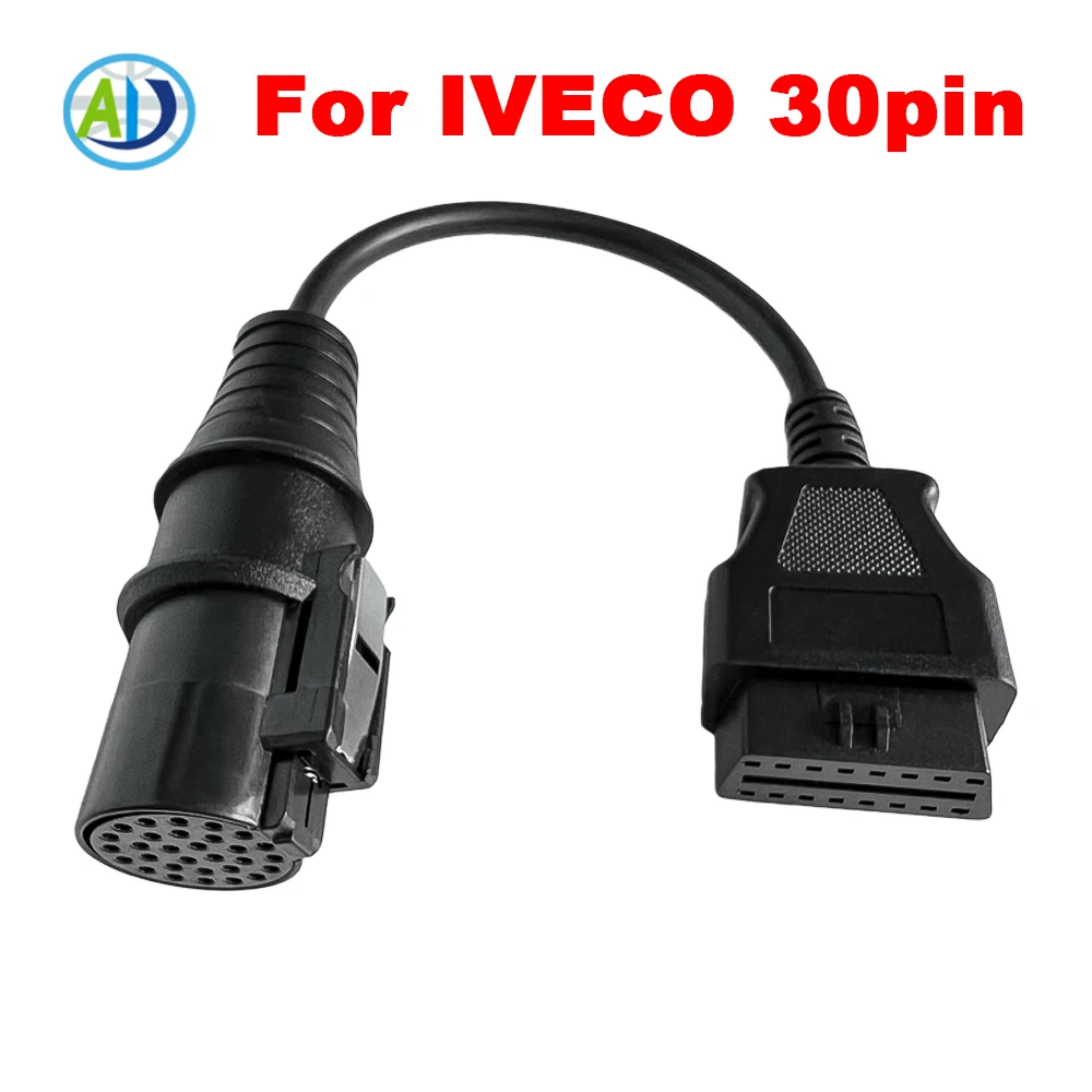 

OBD-адаптер грузовика для IVECO 30-контактный OBDII диагностический кабель 30-контактный к OBD2 16-контактный разъем для диагностики OBD2 дизельного автомобиля IVECO