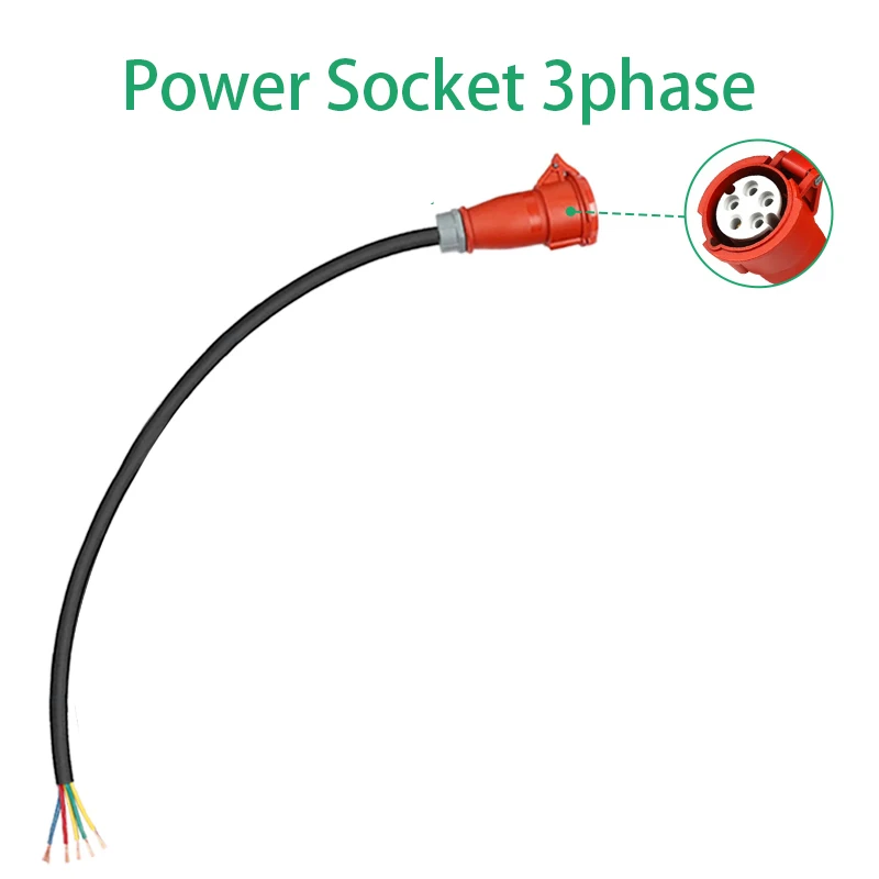 EV Charger Type 2 16A 3phase 11kw Adaptor CEE Red to Schuko With Cable For Electric Car Charging EVSE