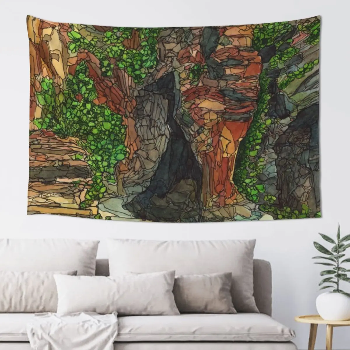 

West Rim Trail - Zion National Park Tapestry Wall Mural Carpet Wall Decoration Pictures Room Wall Home Decorating Tapestry