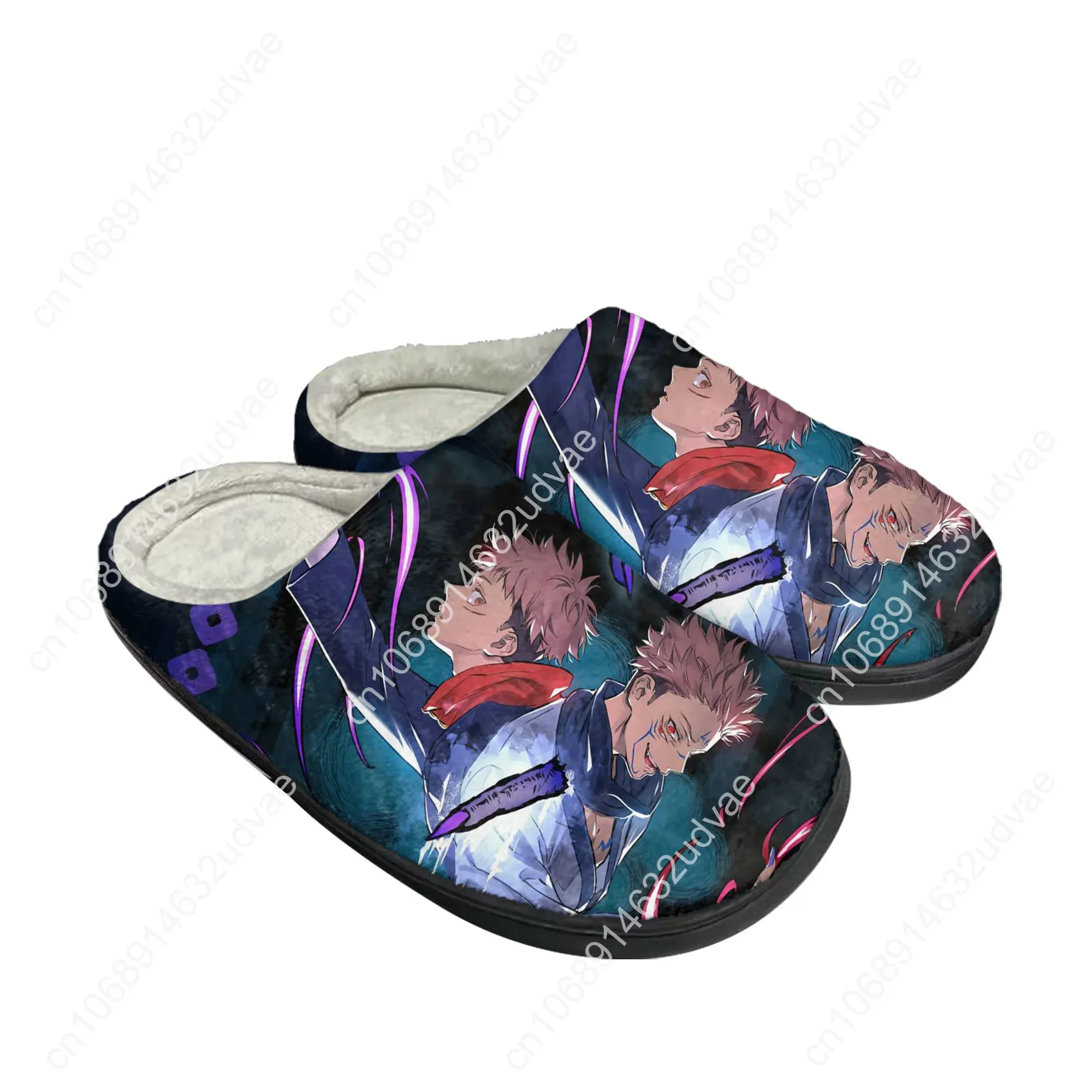 Jujutsu Kaisen Itadori Yuji Sukuna Home Baumwolle benutzer definierte Hausschuhe Herren Damen Sandalen Plüsch lässig halten warme Schuhe Thermal Slipper