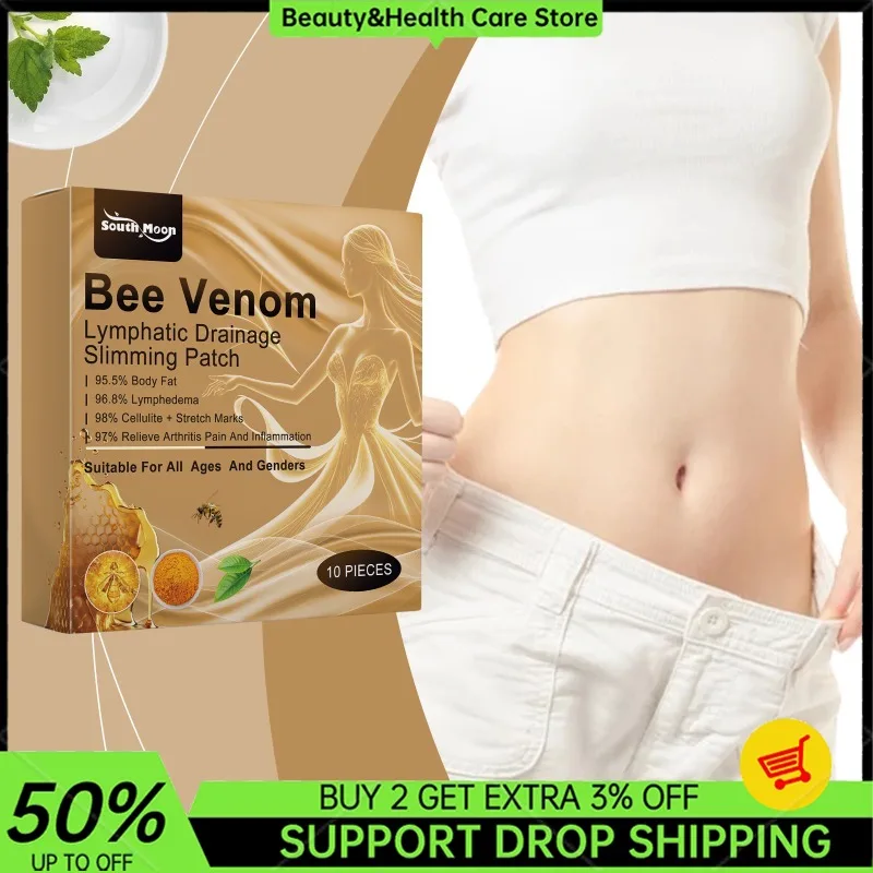 Bee Venom Lymphatic Drainage Slimming Patch Fast Burning Fat Improve Stomach Anti-Swelling Slimming Detox Abdominal Sticker