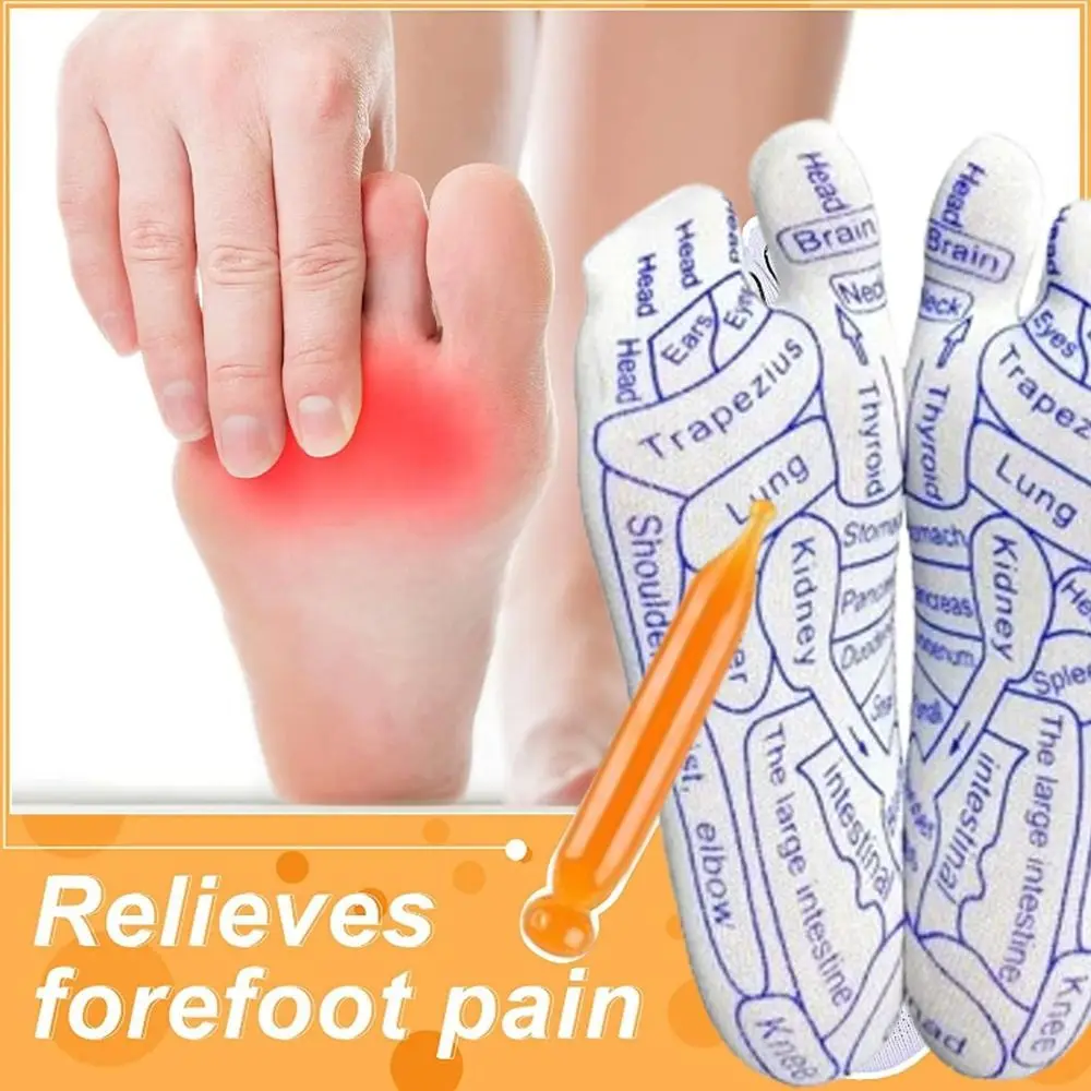 Linderung müder Füße, Reflexzonenmassage-Socken, Fußschmerzlinderung, wiederverwendbare Fußmassagesocken, Massagestab mit Massagegerät