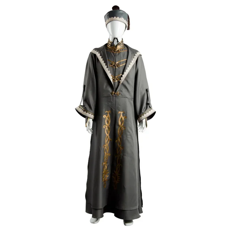 Dumbledore cosplay Adult Men Robe costume Halloween With Hat Wig Full Set