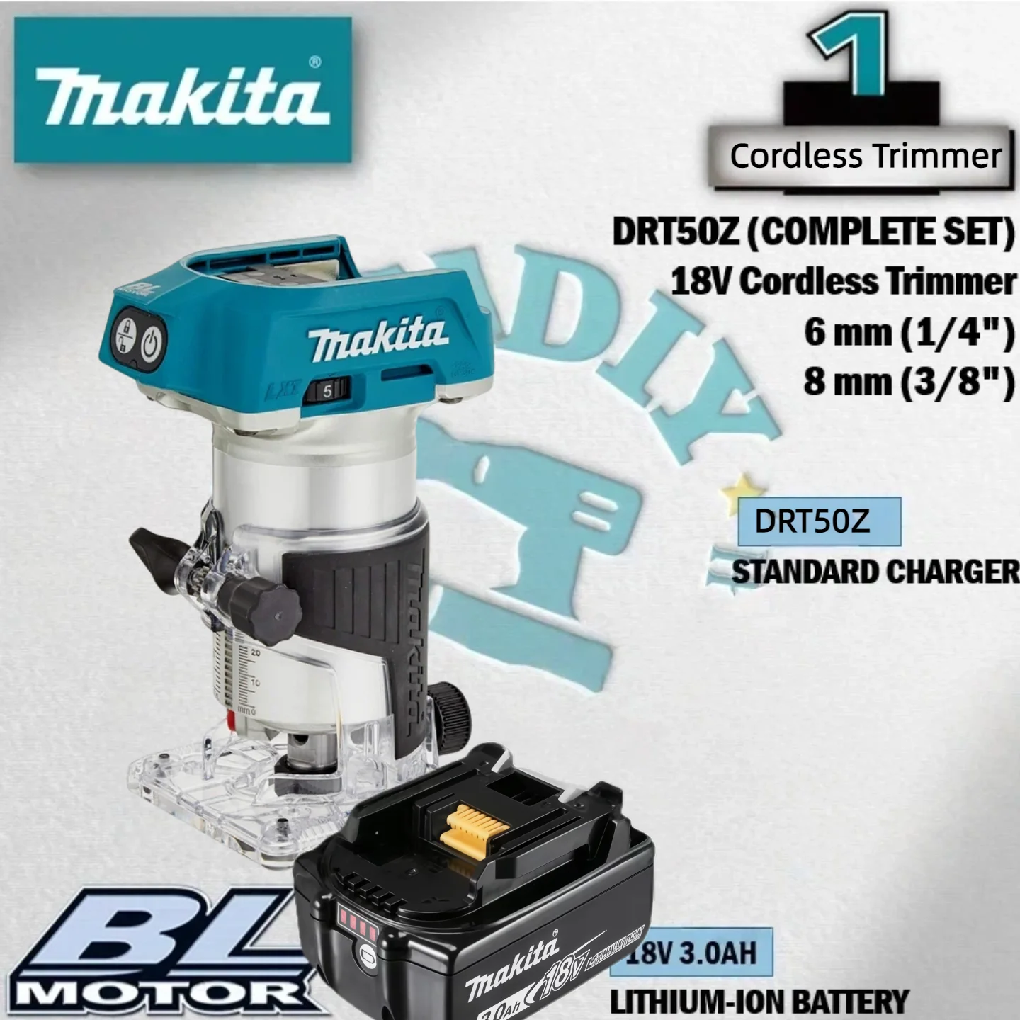 

Аккумуляторный триммер Makita DRT50, перезаряжаемый торцовочный станок, бесщеточный долбежный инструмент, фрезерный гравировальный станок для работы по дереву