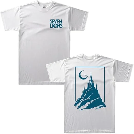 Seven Lions Merch Cresent Moon T-Shirt Summer Fashion Casual Y2K Short Sleeve Tee Sport Unisex Top