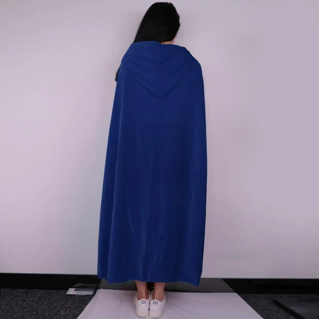 Adult Velvet Hooded Cloak Witch Cape Gothic Costume Robe Halloween Outfit for Nightclubs and Events