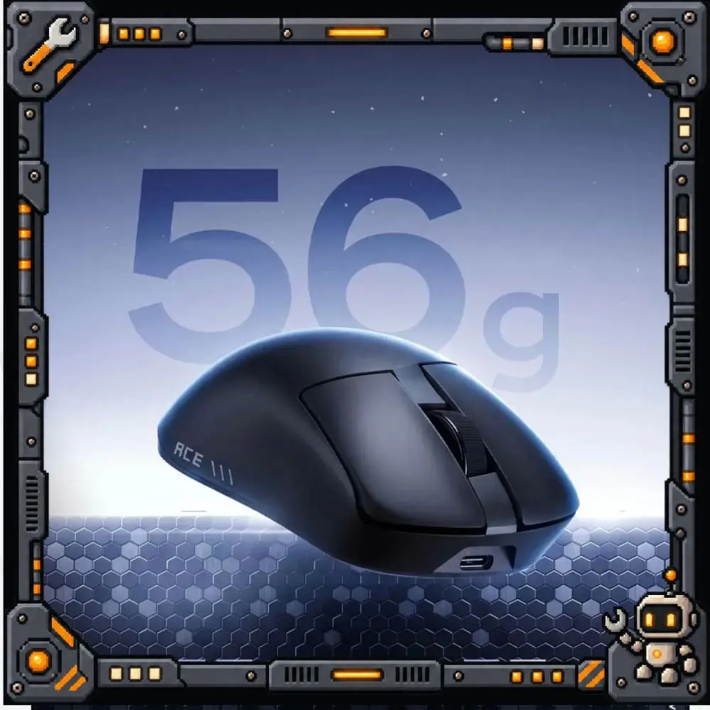 ROG Gladius 4 ACE Mouse Tri-mode Wireless Gaming 8K Polling Rate 56g Lightweight 65K AimPoint Pro Sensor Ergonomic Esports Mouse