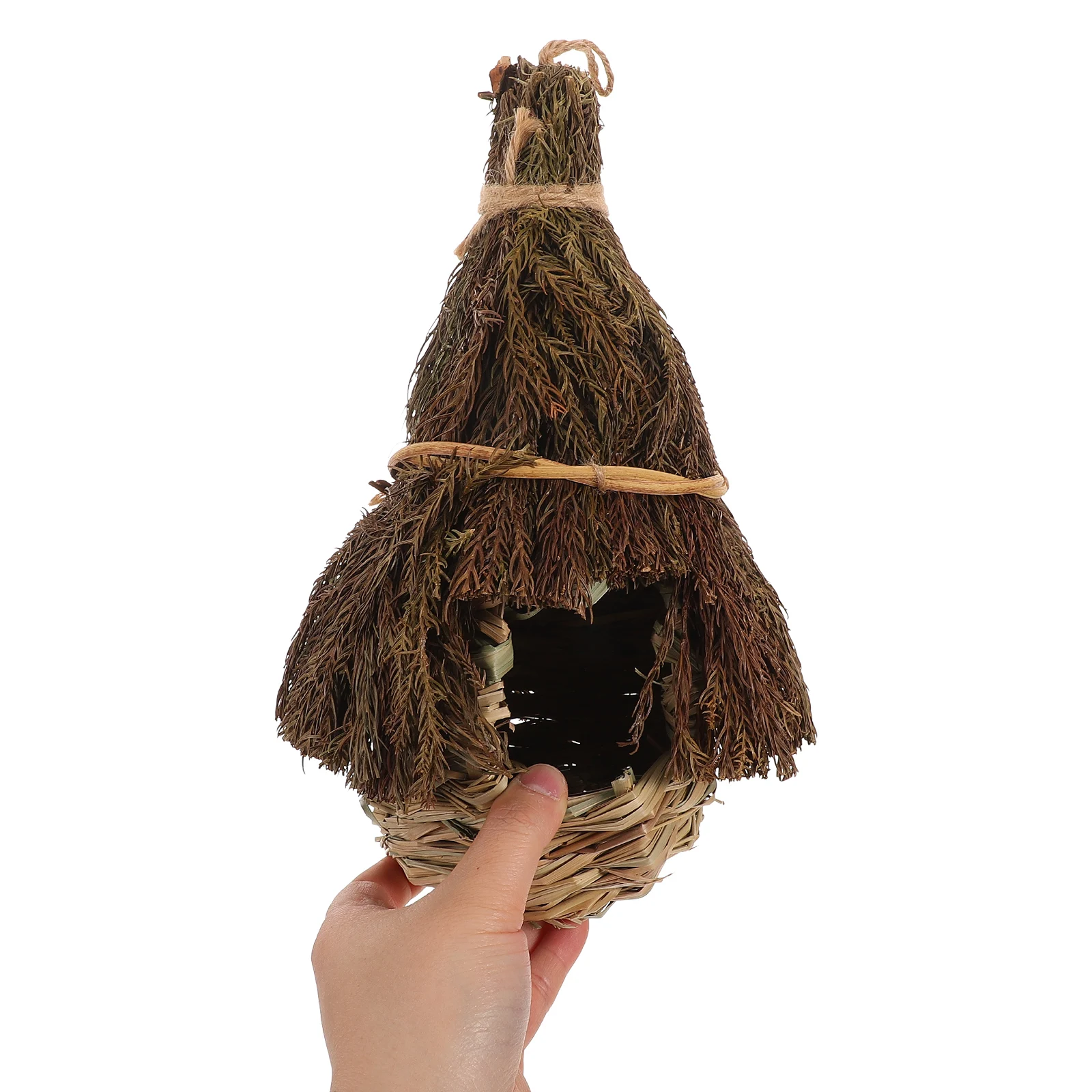 

Woven Bird Nest Nests for Crafts Grass House Decoration Hanging Nest Small Birds Cozy Habitat Garden Balcony Pet Supplies