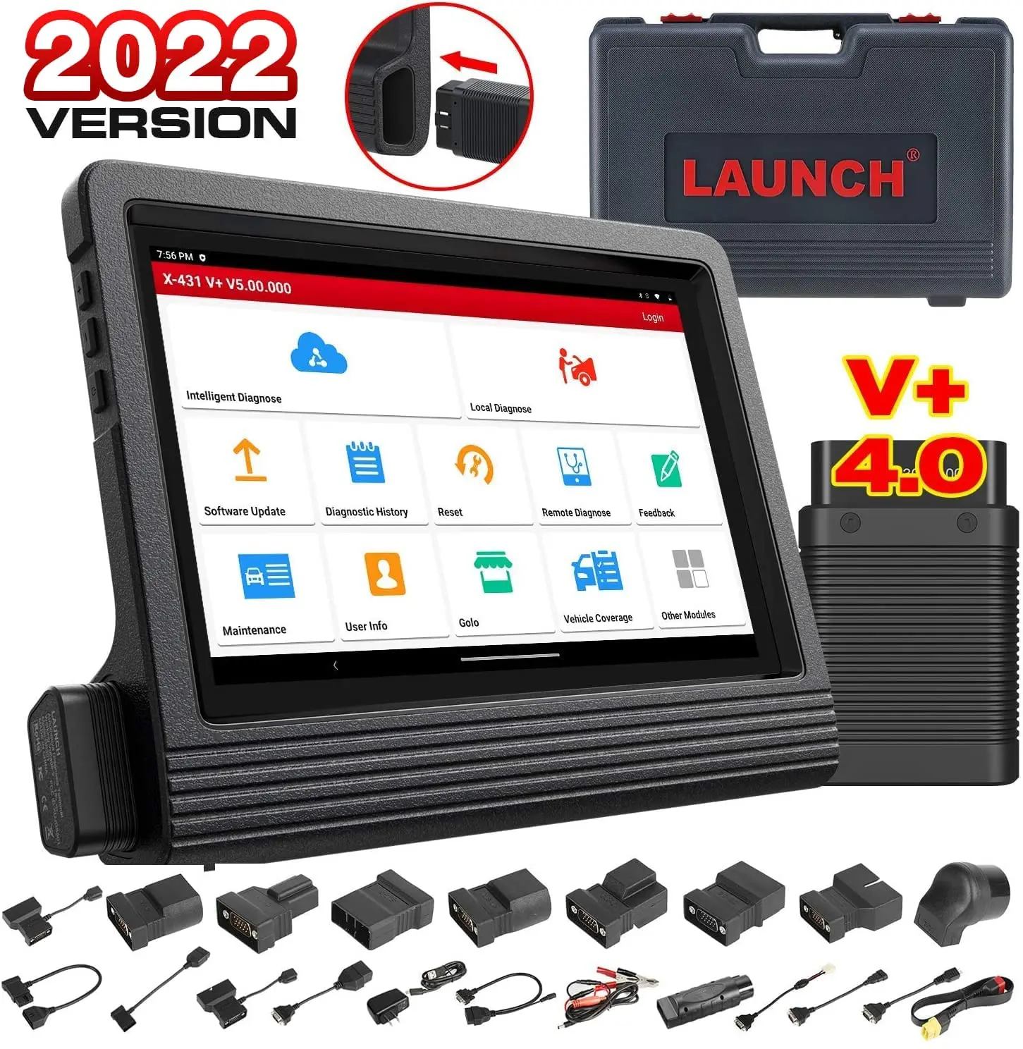 

New Version X-431 V 4.0 Car Diagnostic Tool Free Update Online X431 V V4.0 obd2 scanner Supports WiFi/BT