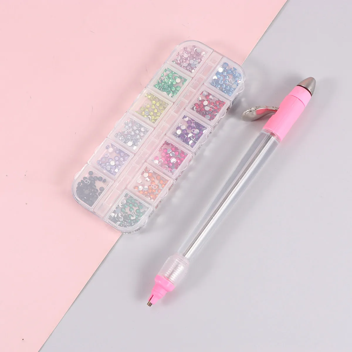 1Set Nail Art Rhinestones Kit Fashionable Vivid Colors Nail Decoration Accessories Set for Beginners Professionals