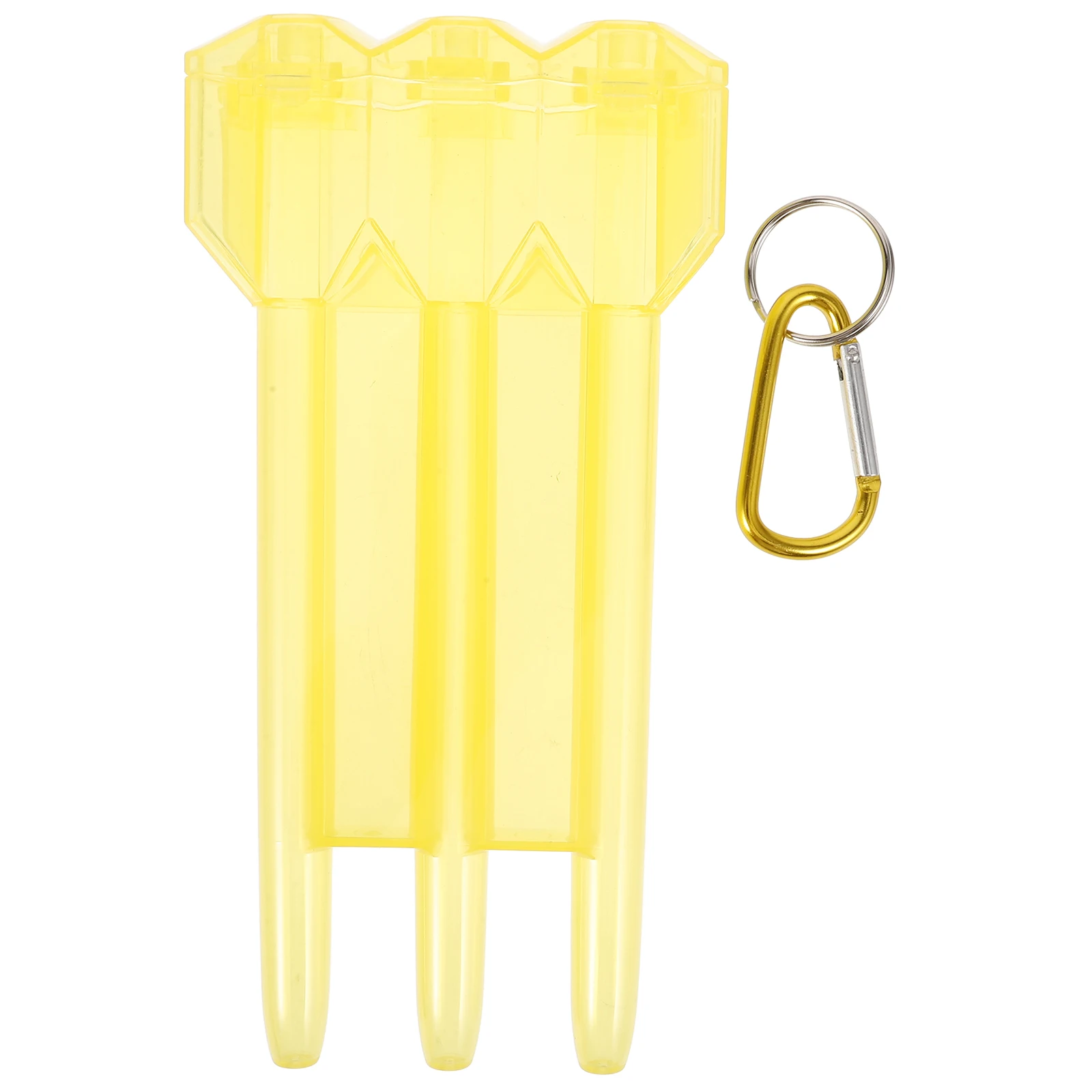 

Portable Dart Storage Box Hard Case Container Carabiner Durable Plastic ganizer Multi Grid Sturdy Lockable Wear Resistant Dart