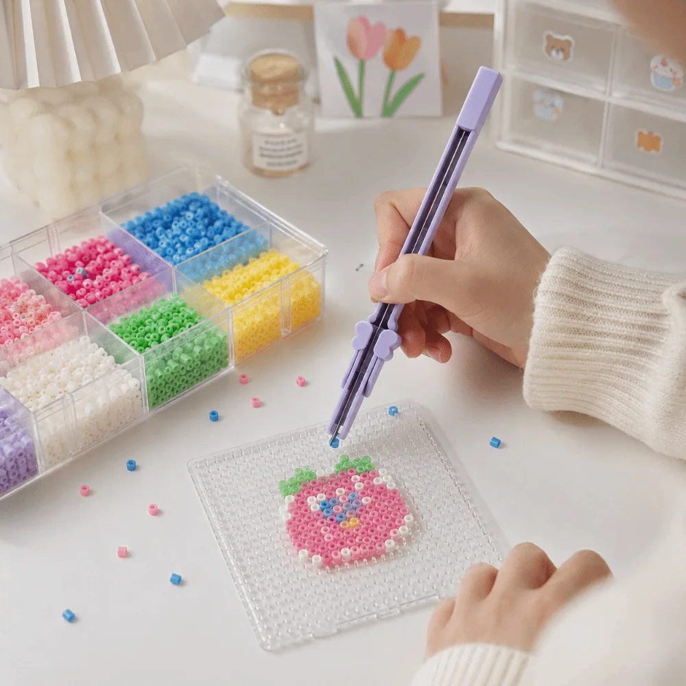 Professional Handheld Storable Bead Pen Efficient Jam-Free Press-Type Bead Pen Time-Saving 2.6mm Automatic Bead Dispenser
