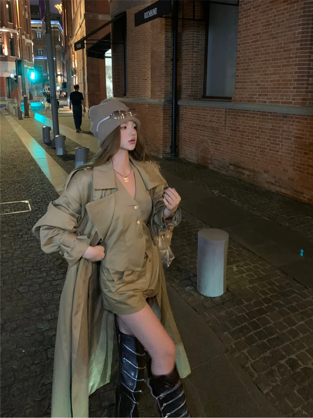 i Color Ele Giacca a vento Jaet Vest Set da donna casual di fascia alta con sensazione di ort Pantaloni a gamba dritta Set di pezzi di maglietta