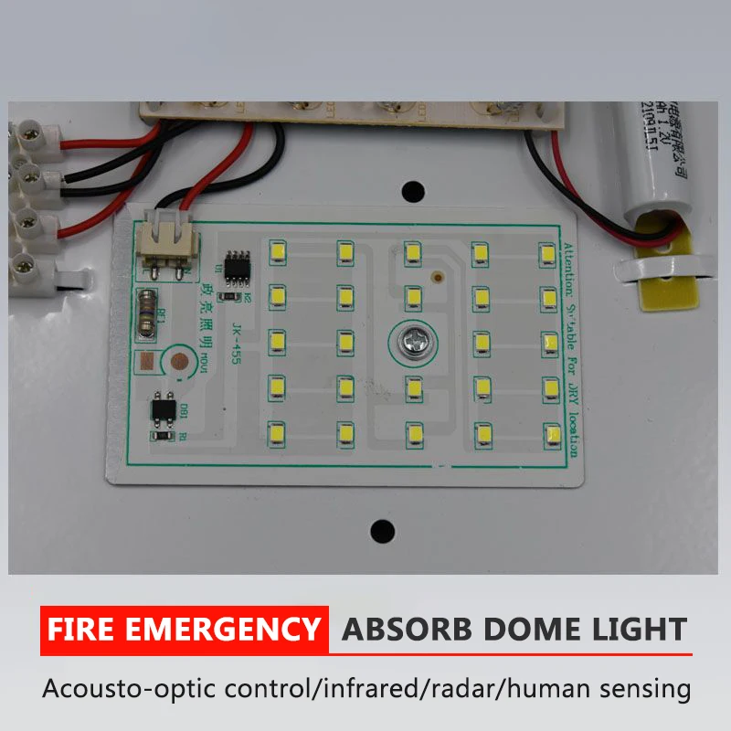 12W Strong Start Fire Passage Ceiling Stair Emergency Radar Bread Sound Voice Controller PIR Passed Surface Mounted Light IP20