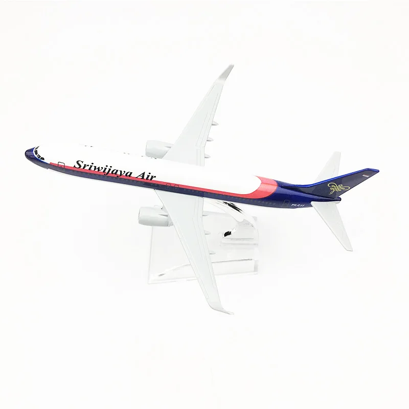 16cm B737 Sriwijaya Air Aircraft Model 1/400 Scale 737 Alloy Material with Base Realistic Aircraft Model Decorative Piece