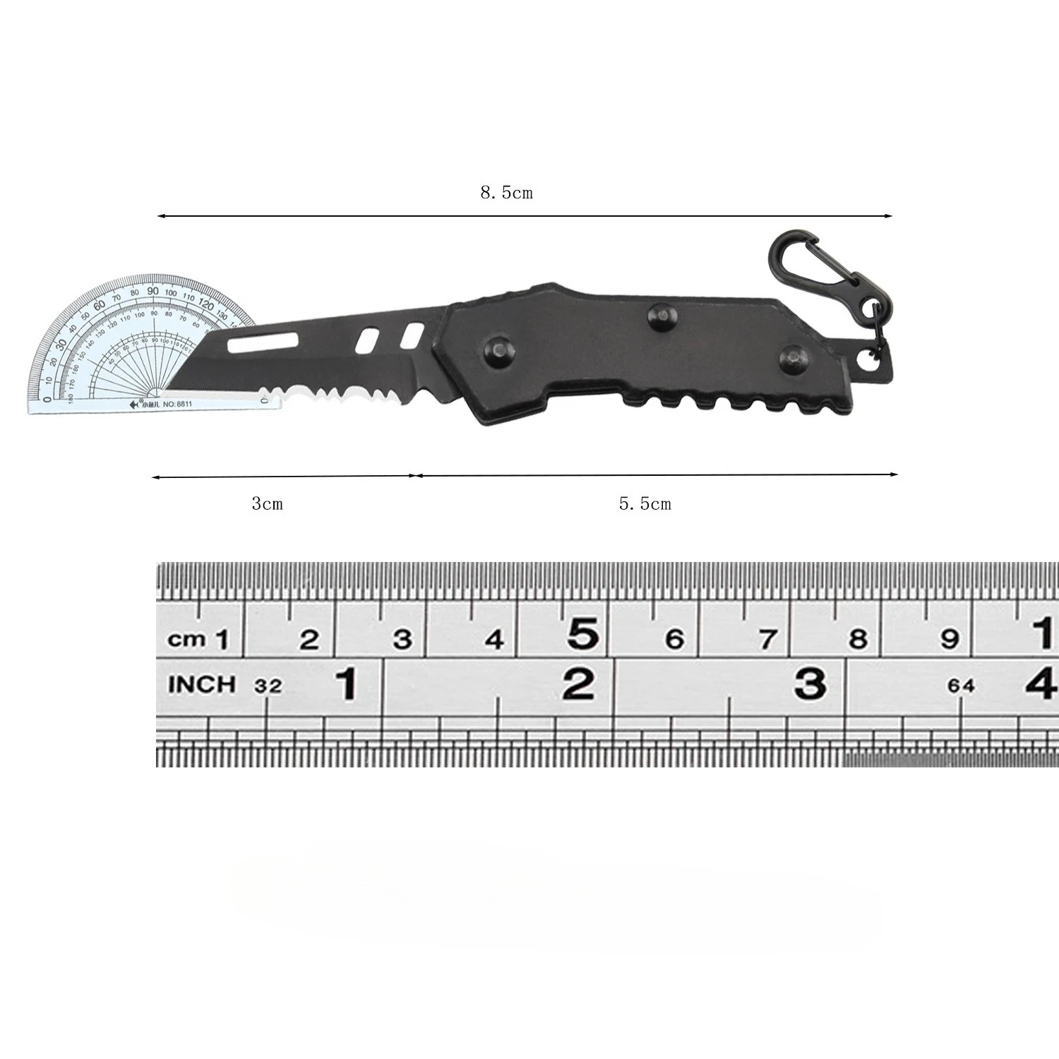 1PC Mini Keychain Folding Knife Portable EDC Cutting Tool for Package Opening Paper Cutting Office Use