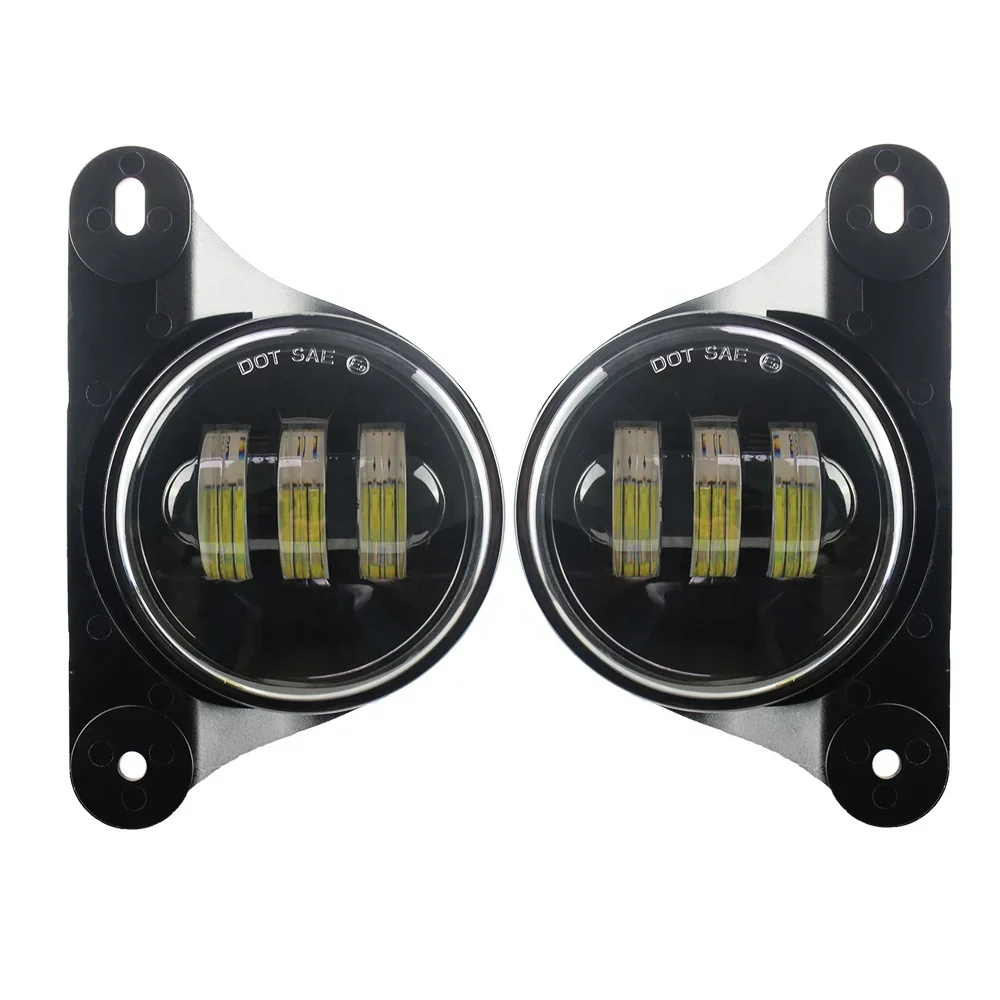 2pcs Led Fog lamp Assembly Compatible for Jeep Wrangler JK 10th Anniversary Front Bumper