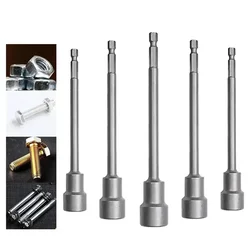 1PC 150mm Long 6mm-19mm Screw Metric Driver Tool Set Adapter Drill Bit 5 To 13mm Hexagonal Shank Hex Nut Socket Screw Tool