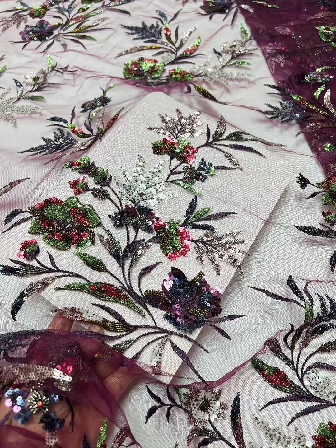 

2026Wedding Dress Fabric, Elegant Soft Tulle Lace with Sequin and Stones - High Quality Austria Latest U_GE5928