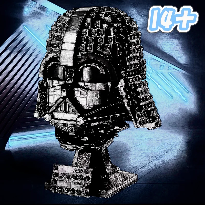 

834PCS MOC-75304 DIY Dasveida Helmet Bust Building Blocks Model Bricks Space Plan Toys Kids Adults Birthday Party Gifts
