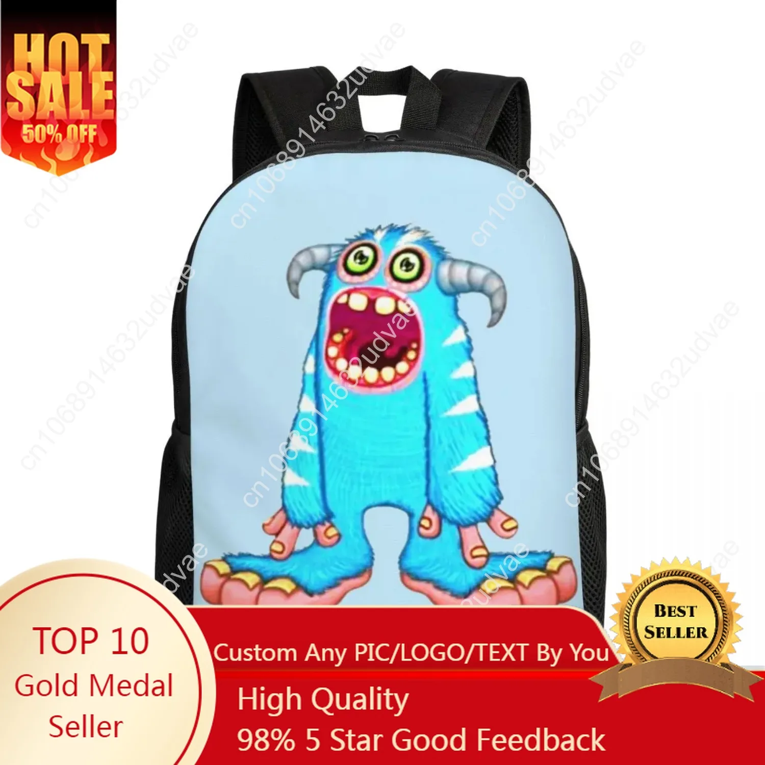 

My Singing Monsters Wubbox Little Kids Backpack for Girls Boys Toddler Lovely Kindergarten Backpacks School Bag