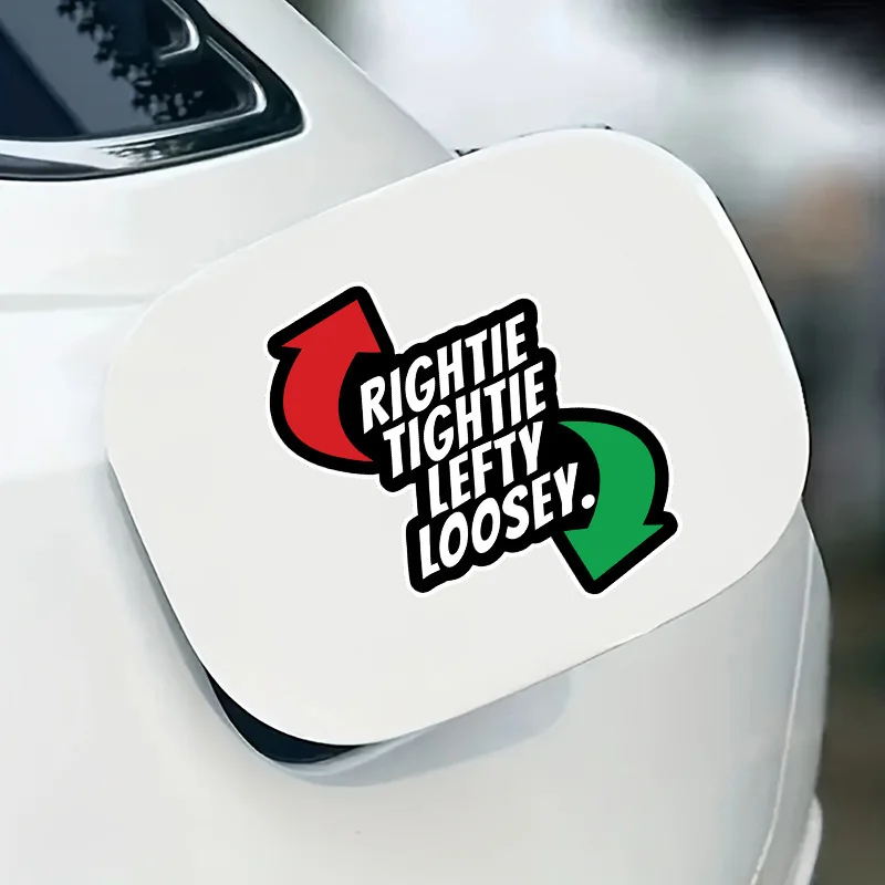 

1 шт., виниловая наклейка «RIGHTIE TIGHTIE LEFTY LOOSEY» с красной/зеленой стрелкой (16x14,7 см) - наклейка «сделай сам» для инструмента, автомобиля, ноутбука