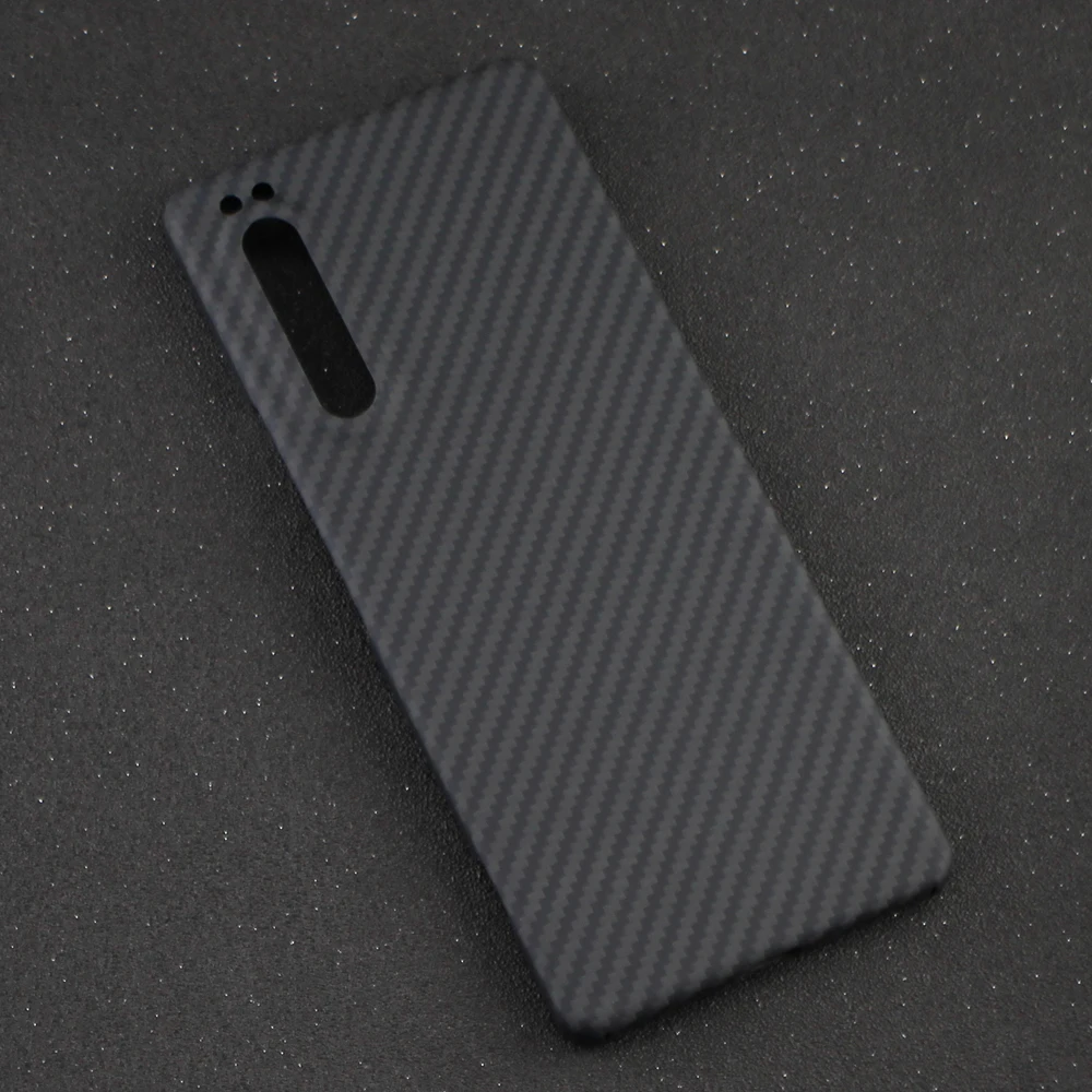 YTF-carbon real carbon fiber phone Case For Sony XPeria 1 II case aramid Fiber Armor material Sony XPeria 1 iii back shell