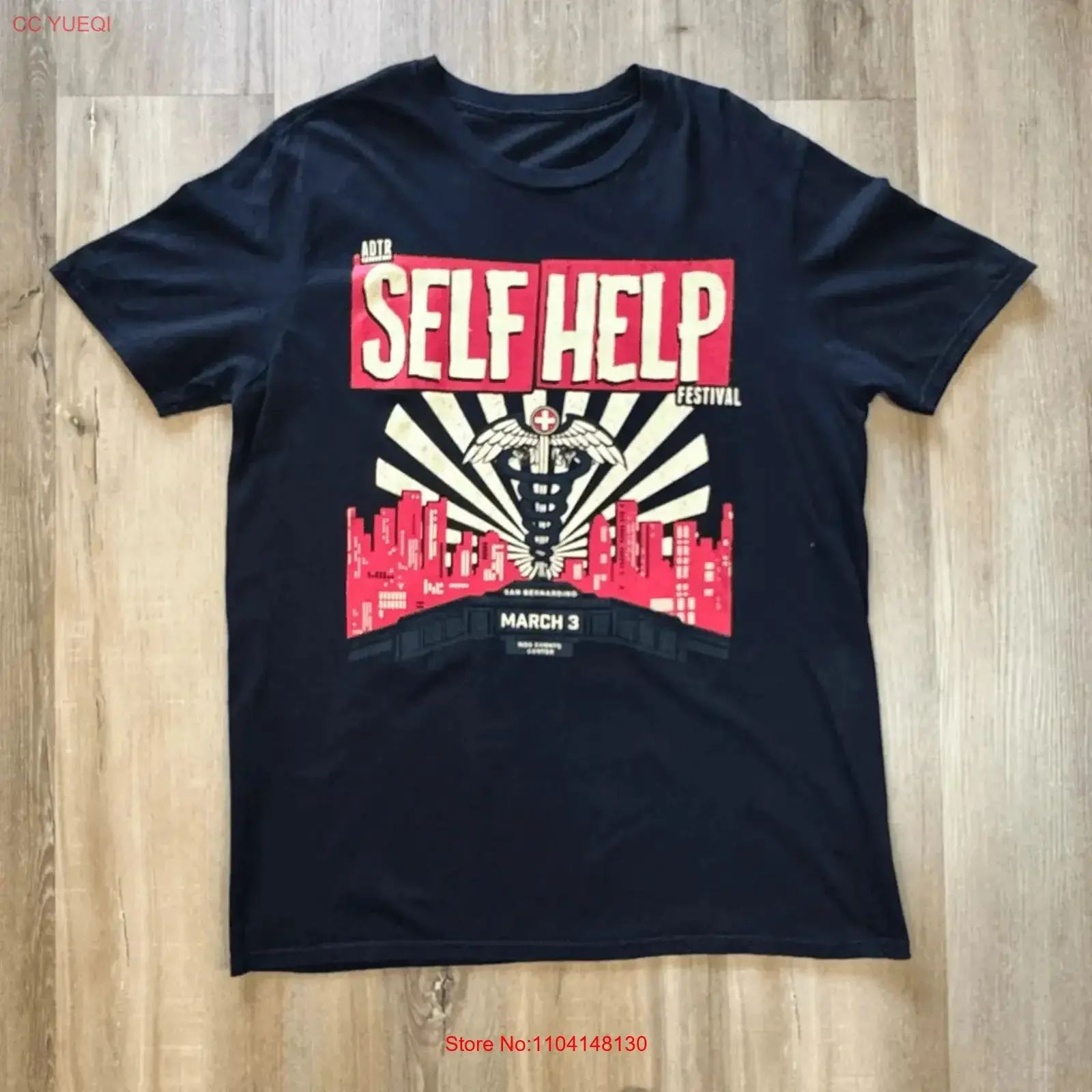 A Day To Remember 2018 VIP Self Help Festival Black T Shirt Size L ADTR Papa Roach vintage Washed Slightly graphic streetwear
