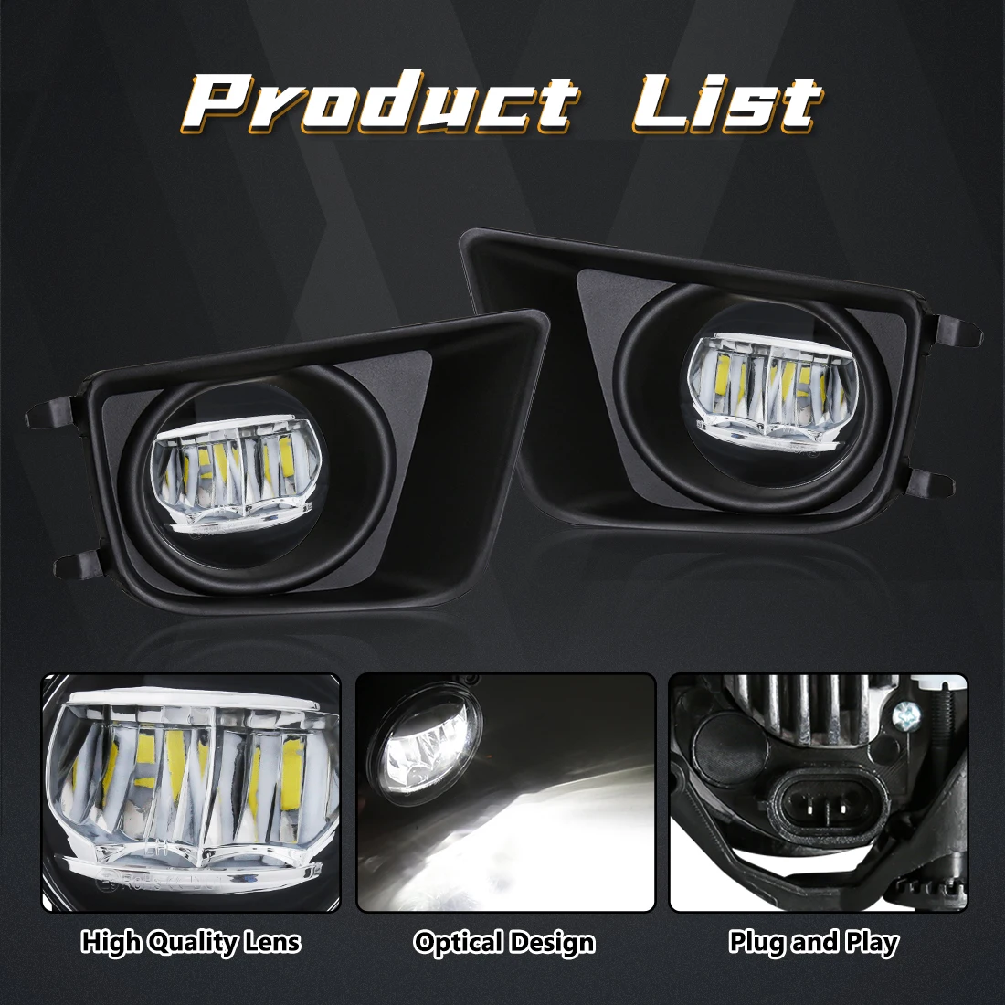LED Fog Lights For Toyota Tacoma 2012 2013 2014 2015 DRL Daytime Running Lights Angel Eyes Halogen Headlight Car Accessories 12V