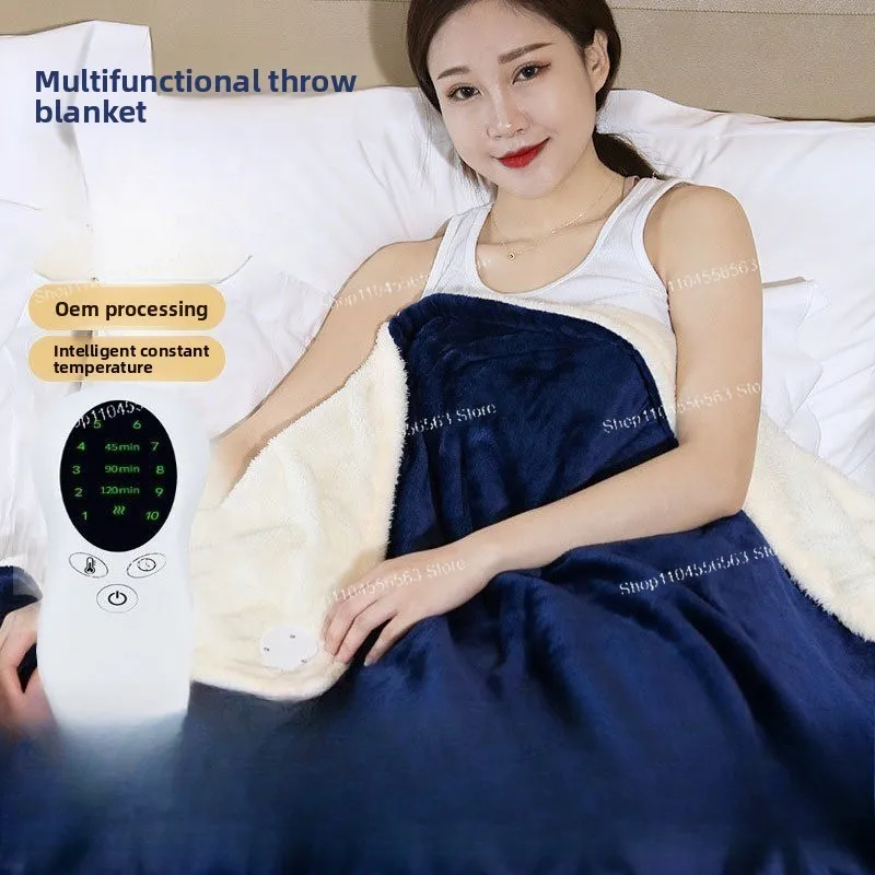 Universal Electric Heating Blanket, Flannel Warming Throw for Home Use with US/EU/JP 110V-240V Multi-Voltage