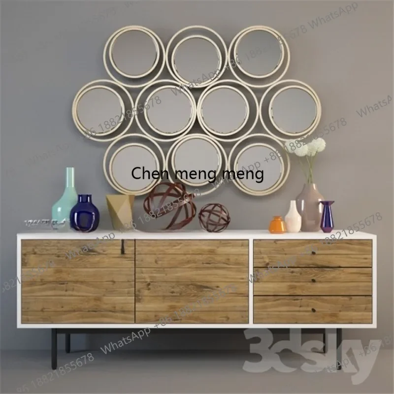 F150Neoclassical decoration, enigma mirror bathroom mirror dressing, decorative mirror behind background wall
