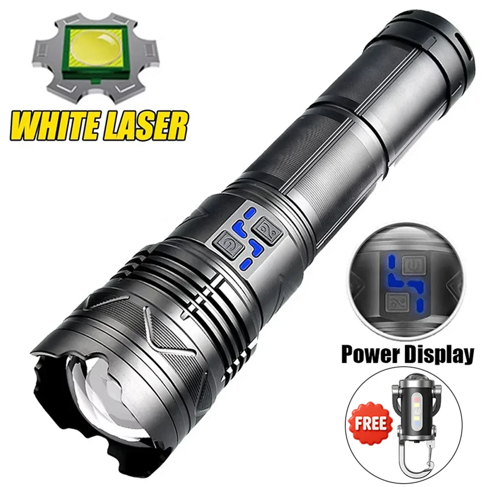 

Мощный светодиодный фонарик, супер яркий прожектор, масштабируемый аварийный фонарь дальнего действия, уличный фонарь для кемпинга с дисплеем мощности