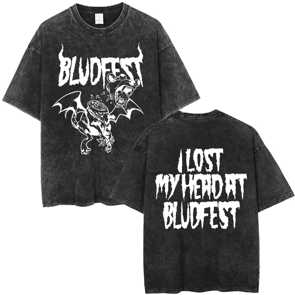 

Washed Vintage Yungblud Bludfest Merch T Shirt Men Women Clothing Fashion Rock T-shirt Casual Cotton Oversized Tshirt Streetwear