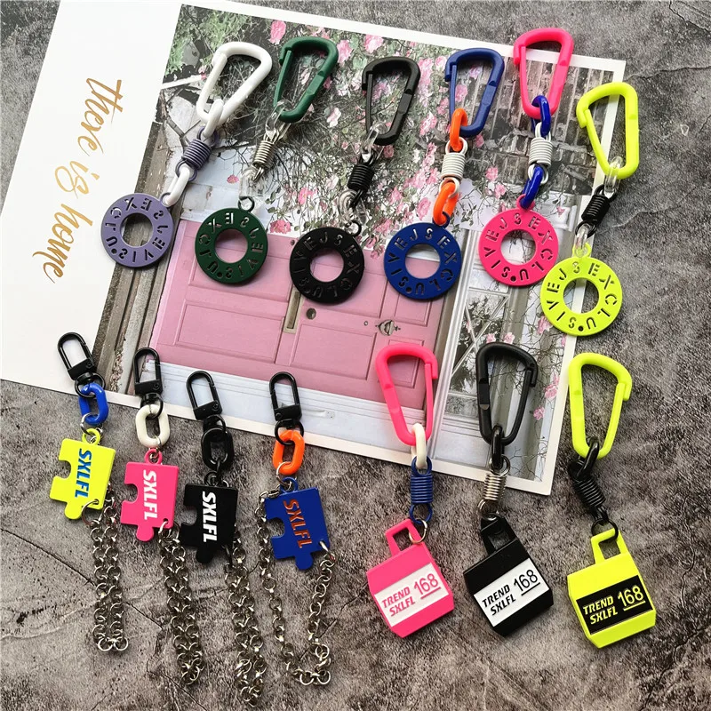 Key Strap Color Rope Keychain Plastic Carabiner Lanyard School Bag Pendant Premium Keycord Accessories Clothing Decoration