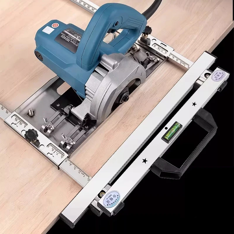 Adjustable Edge Cutting Saw Jig Circular Saw Guide Rail Woodworking Positioning Frame Locator Suitable for 4-5 inch cutters