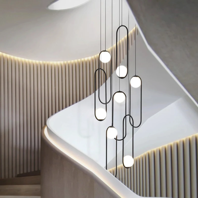 

Nordic home decoration, stair chandelier, living room bedroom and dining room Pendant lights, ceiling light, indoor lighting