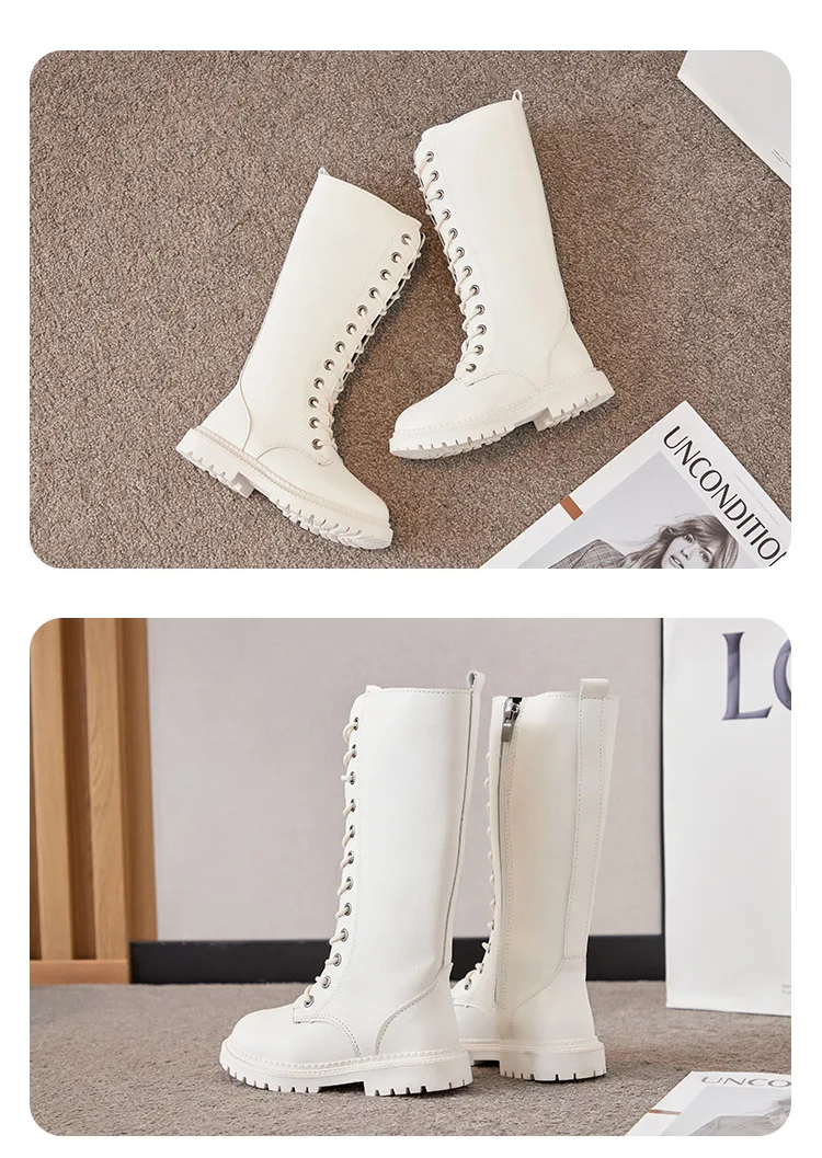 Rutschfeste Winterstiefel für Teenager-Mädchen, Punk-Gothic-Knöchelstiefel, Alltagsstiefel, mittelhohe Stiefel aus Kunstleder mit seitlichem Reißverschluss. – Detail 12