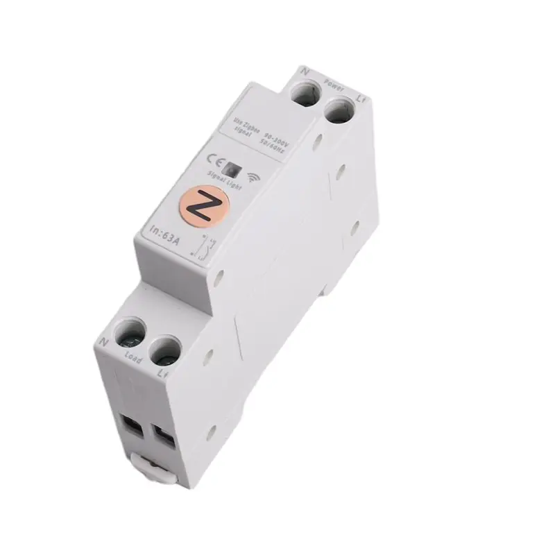CABE-TUYA Zigbee Smart Switch Energy Meter 63A 1P+ N MCB Circuit Breaker Timer Functionality Relay
