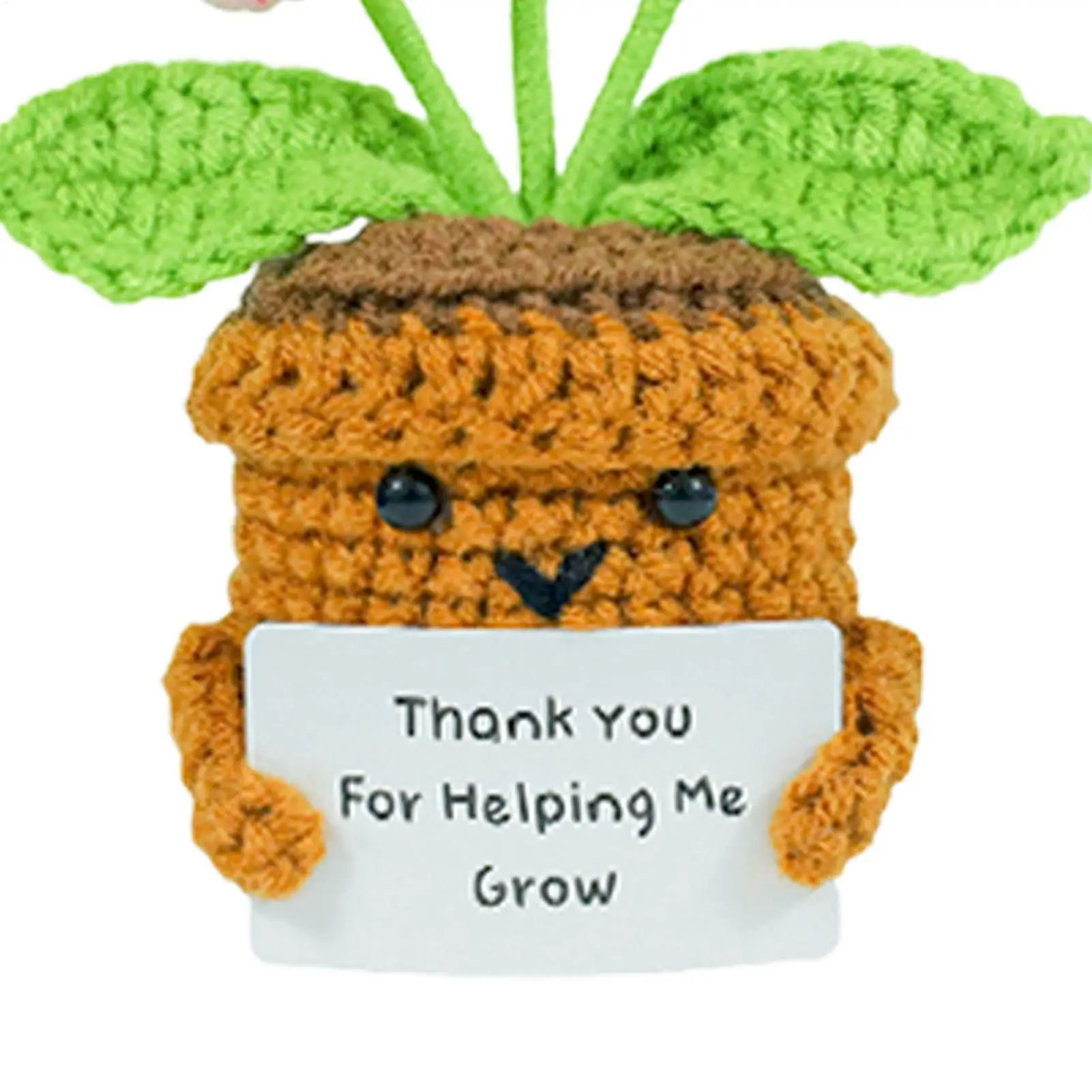 Crochet Flower Pot Home Desk Handmade Appreciation Crocheted Flowers For Mom Women Her Friends Female Teacher Graduation