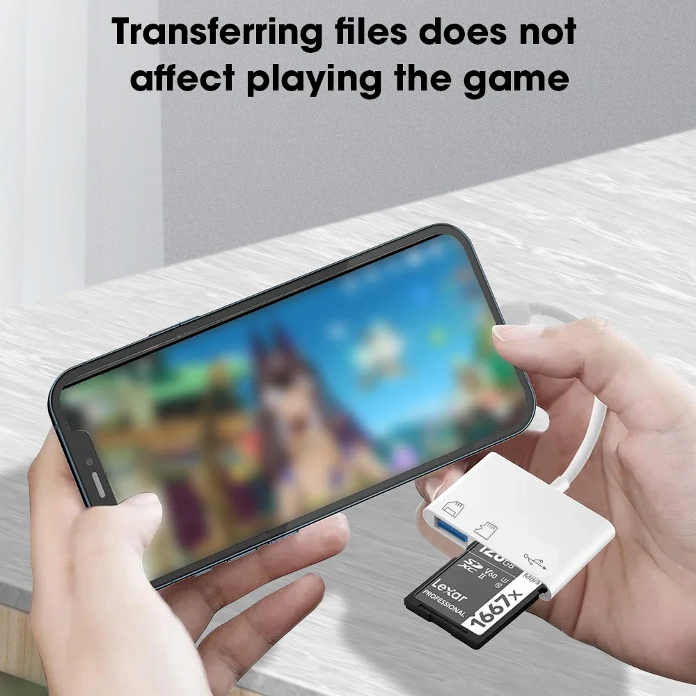 iPhone/Samsung/Huawei/태블릿/노트북용 3 IN 1 SD 카드 리더기 마이크로 SD/TF/U 디스크 메모리 카드 리더기 USB 어댑터 OTG 변환기
