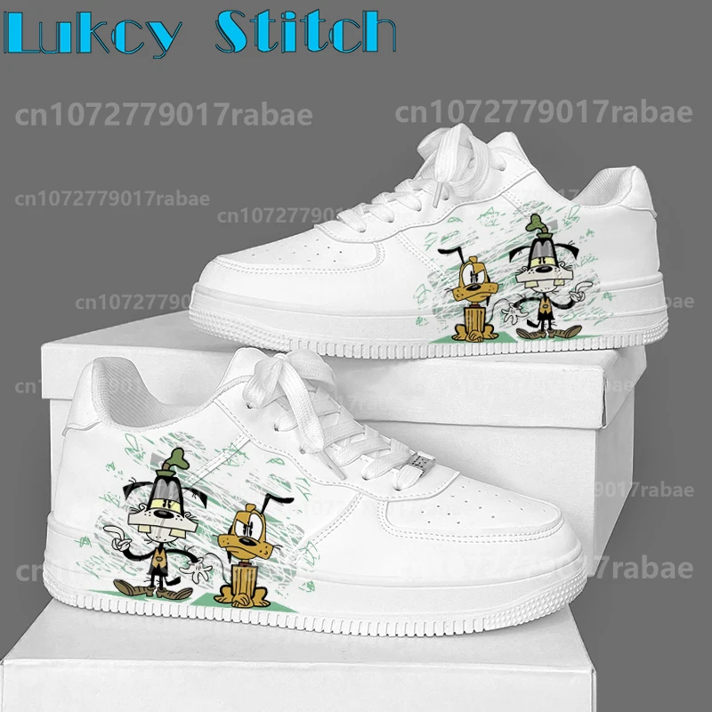 ميكي ميني ماوس 2025 الأكثر مبيعاً أحذية النساء والرجال الكبار موضة الاتجاه الأبيض أربعة مواسم حذاء كاجوال بفتحات تهوية #3