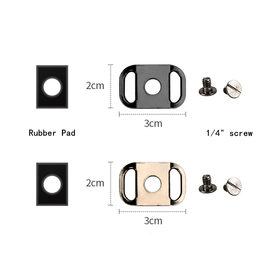 1x 1/4" Schraube Schnellwechselplatte Untermontageadapter SLR Kamera Armband Hals Schultergurt Sicherheitsumwandlung Schnallenteile – Detail 1