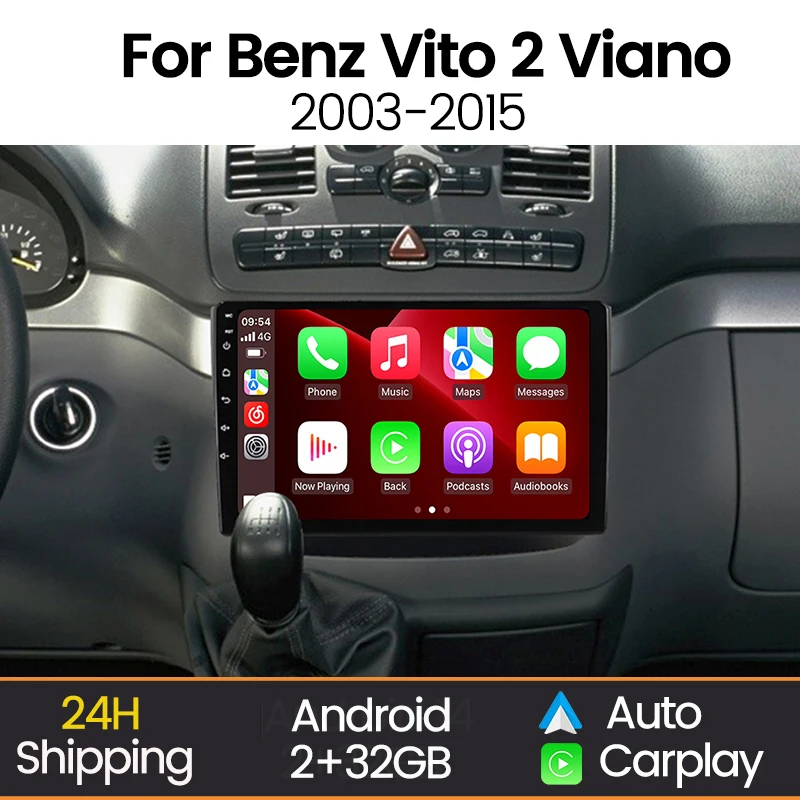 MEKEDE 10'' Android Car Radio 2 Din Stereo For Mercedes-Benz Vito 2011-2015 Car Multimedia Player Navi GPS Andriod Auto CarPlay